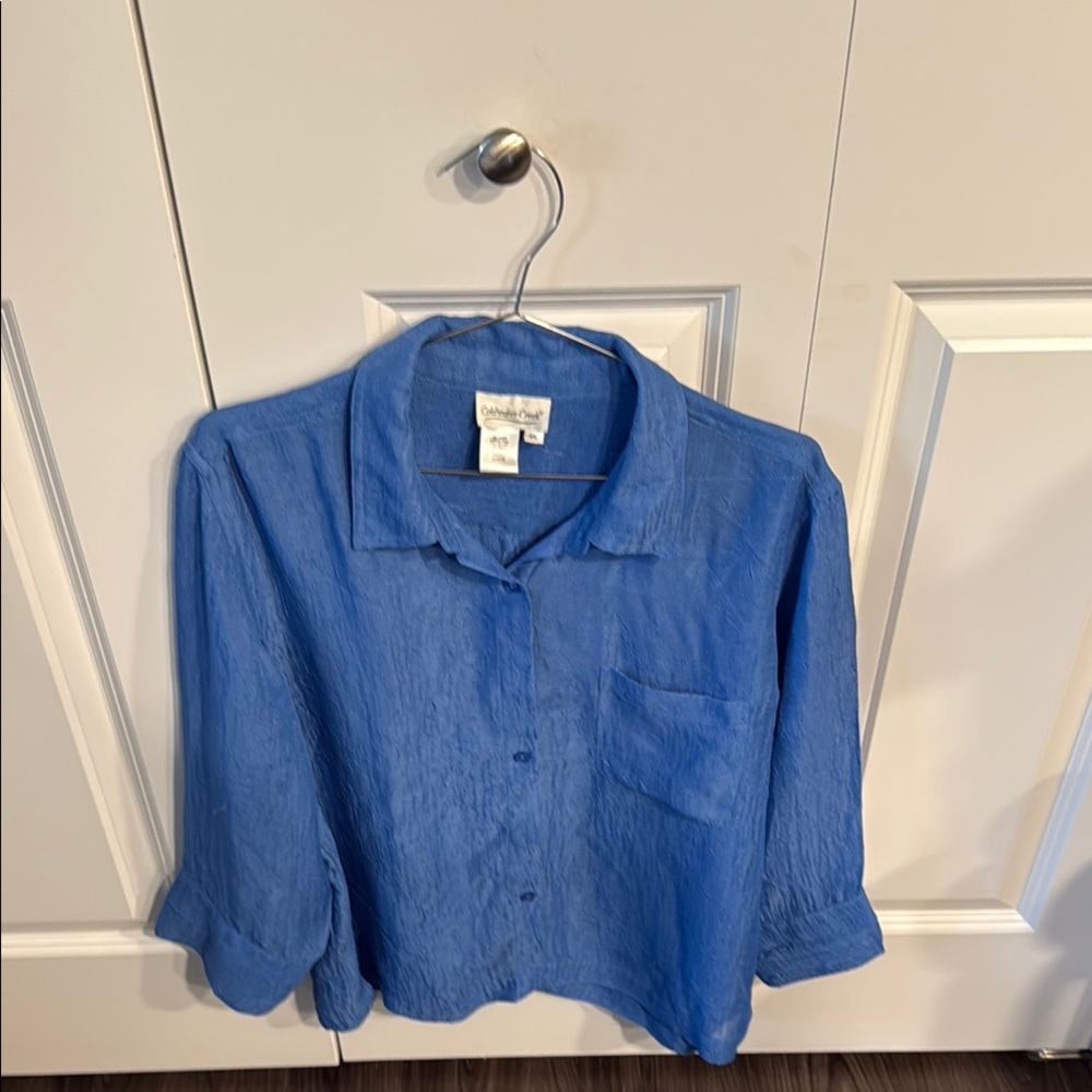 Coldwater Creek Vibrant Blue Blouse